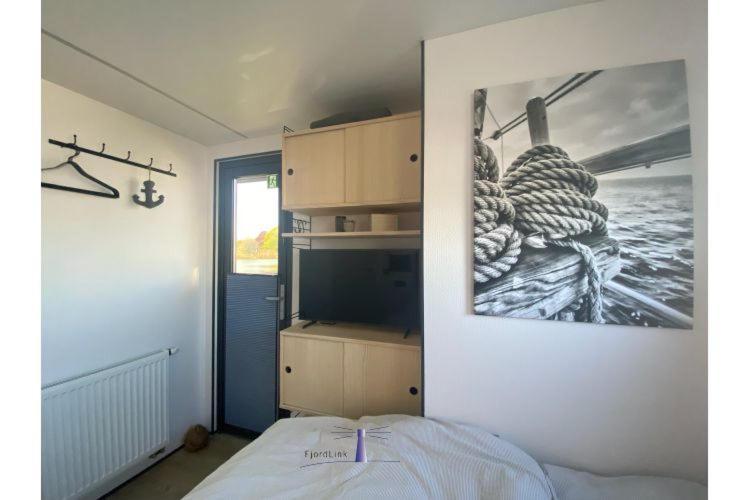 Hausboot Fjord Ankerplatz Mit Biosauna In 슐레스비히 외부 사진