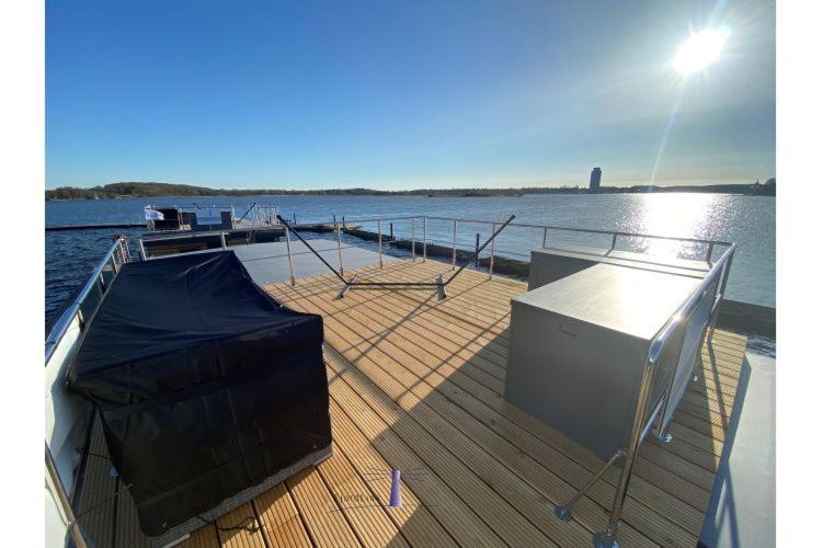Hausboot Fjord Ankerplatz Mit Biosauna In 슐레스비히 외부 사진