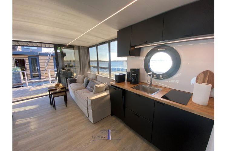 Hausboot Fjord Ankerplatz Mit Biosauna In 슐레스비히 외부 사진