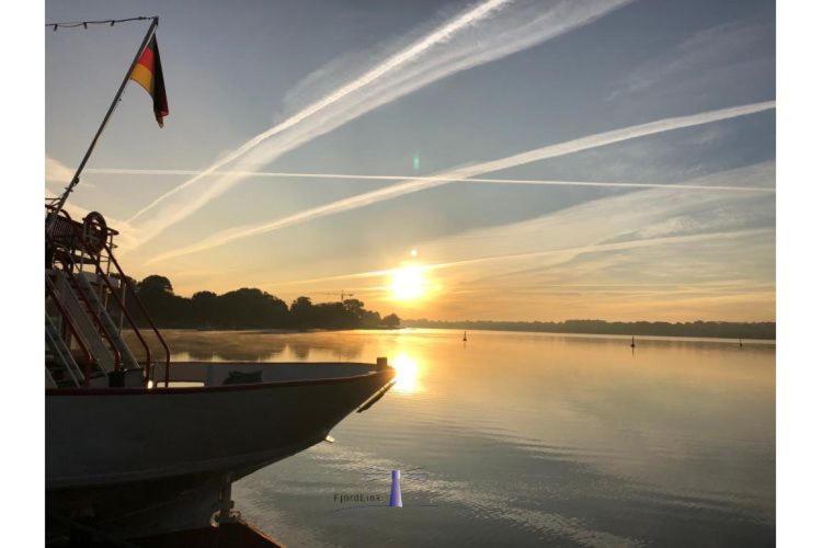 Hausboot Fjord Ankerplatz Mit Biosauna In 슐레스비히 외부 사진